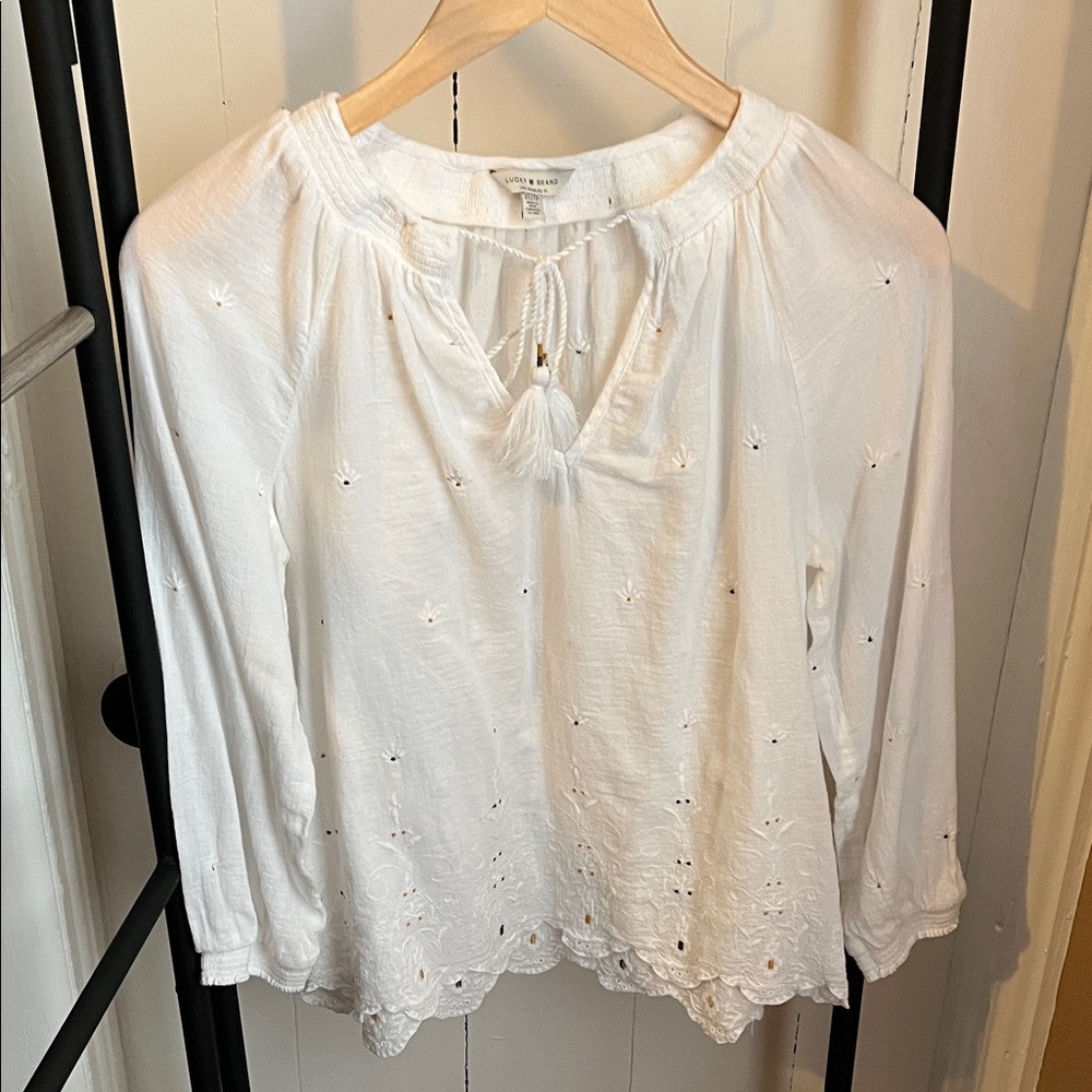 Lucky Brand Cream Colored Blouse